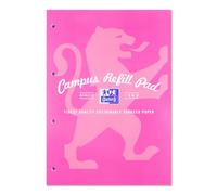 Oxford Campus Refill Pad, MEGA 300 Pages A4 Lined Paper with Margin, Pink, Pack of 1