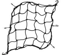 Oxford Cargo Net Strong Elasticated Webbing with Nylon Coated Steel Hooks - Black