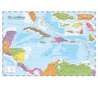 Oxford Cartographers Caribbean and main islands - 39.5" x 27.25" Rolled Canvas Wall Map