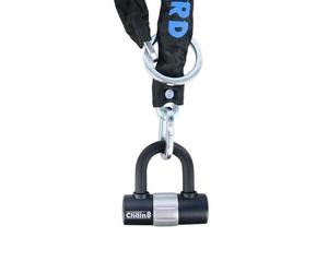 Oxford Chain 8 & Padlock, Sold Secure Silver & Double Locking Padlock PN: LK140