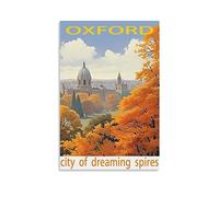 Oxford City of Dreaming Spires Vintage Travel Posters Tree 08x12inch(20x30cm) Wall Art Picture Print Canvas Art Poster Modern Family Bedroom Decor Posters