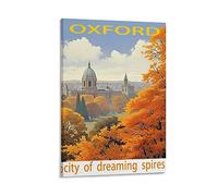 Oxford City of Dreaming Spires Vintage Travel Posters Tree 12x18inch(30x45cm) Wall Art Picture Print Canvas Art Poster Modern Family Bedroom Decor Posters