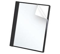 Oxford Clear Front Report Covers, Black, Letter Size, 25 per Box (55806EE)