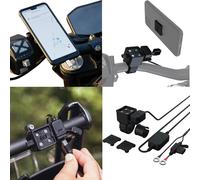 Oxford CLIQR USB Type C Motorcycle Handlebar Mount Phone Charger