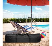 Oxford Cloth Beach Umbrella Storage Bag with Shoulder Straps - Waterproof Patio & Camping Umbrella Carry Pouch, 140 cm or 150 cm Length, Black(140X20X20CM)
