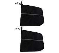 Oxford Cloth Car Rearview Mirror Dust Cover Black Protective 2pcs