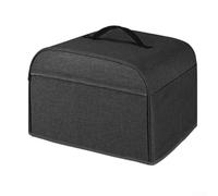 Oxford Cloth Dust Cover for Indoor Grill with Waterproof Layer, Zippered Front Pocket and Additional Storage, Machine Washable and Easy to Handle (Black)