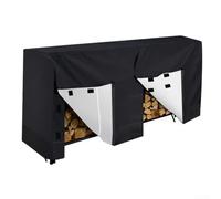 Oxford cloth firewood rack cover waterproof design to protect wood from moisture and weather damage, fits racks sized 244x61x107cm, suitable for outdoor firewood storage (210D Oxford)