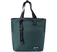 Oxford Cloth Lunch Box Bag 27cm Thermal Lined | Spacious interior fits multiple boxes, waterproof oxford shell, keeps food warm or cold, ideal for travel(Large Green)