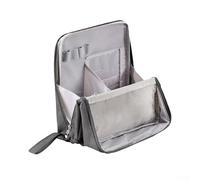 Oxford Cloth Makeup Bag, Large Capacity Travel Make Up Bag, Waterproof Portable Toiletry Bag with Zipper and Handle Make Up Organizer Travel Essentials(Gray)