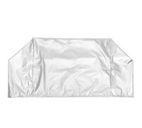 Oxford Cloth Outboard Motor Protective Cover with Straps | Silver Foldable Hood Protector, Bottom Elastic Drawstring, Sand and Dust Storage Bag for Dock Use