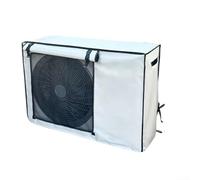 Oxford Cloth Outdoor Air Conditioner Unit Cover, Waterproof & UV Resistant AC Protector with Adjustable Buckles for Rain Sun Wind, Silver, 74x54x26cm(90 * 62 * 38CM)