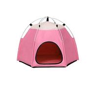Oxford Cloth Scratch- Foldable Hexagon Pet Tent Washable House Cute Puppy Kennel Cat Kitten Dog Camping Shelter for Four Seasons
