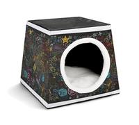 Oxford Cloth Space Capsule Cat and Dog House Fashion Design Indoor and Outdoor Universal Waterproof Durable Pet Home 13.8 * 13.8 * 11.8 Inchs
