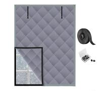 Oxford Cloth Thermal Insulation Window Cover Set With 3 Sizes Roll Up Design Three Layer Cotton Filled Insulated Curtain For Heat Loss Prevention Home Interior Grey(30in x 56in)