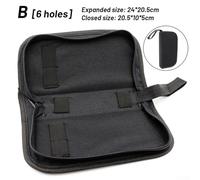 Oxford Cloth Tool Bag for Watch Repair & Tools - 24 x 20.5 x 5 cm Multi-Purpose Zippered Storage Pouch with Reinforced 600D(B)