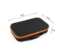 Oxford Cloth Tool Bag Portable Durable Tool Storage Box with Handle Large Capacity Zipper Pouch for Electric Grinder Drill Pliers Wrench Screwdriver Orange Black (Rectangle)