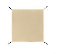 Oxford Cloth Waterproof Tent Cover with Rainproof and Sun Shelter Silver Coating, Elastic Retractable Belt Hook for Firm Attachment on Tents (110 * 110cm Beige)
