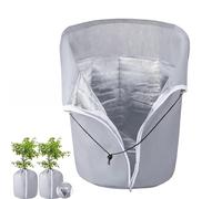 Oxford Cloth Winter Plant Protection Cover, Frost-Proof Garden Cover for Roses, Saplings, Hanging Baskets, Pots, Tomatoes Grey 65x70cm