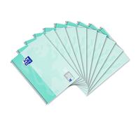 Oxford College Notepad A4 Squared 80 Sheets Perforated Mint Pack of 10