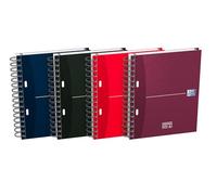 Oxford College Notepad A5 Squared 200 Pages European Book 3 Tabs 4 Colours Pack of 5