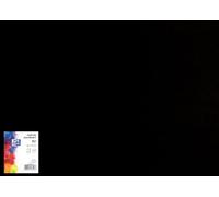 OXFORD Coloured Drawing Card 50 x 70 cm Craft Cardboard, DIN B2, Coloured Card B2, Colourful Craft Paper, for Types of Crafts, Coloured Paper 225 g/m² Bristol Cardboard, 25 Sheets, Black, Pack of 25