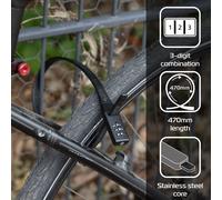 Oxford Combi Zip Lock 470mm Adjustable Length Combination Zip-Tie Cable Black