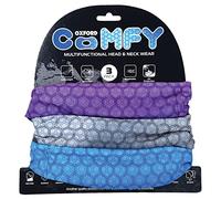 OXFORD Comfy Head Helmet Scarf Neck Warmer. Prismatic. 3-Pack. Head and Neck Wear Bike Scarf Base Layer. NW144