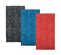 Oxford Comfy Helmet Warmer. Paisley. 3-Pack. Head and Neck Wear Bike Scarf Base Layer, Red Black Blue, One Size