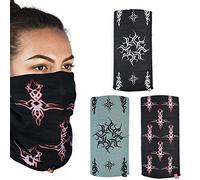 Oxford Comfy Themed Head and Neck Wear Bike Scarf - Black/Grey/White