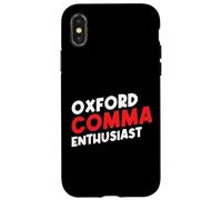 Oxford Comma Enthusiast Punctuation Grammar Teacher Case for iPhone X/XS