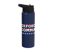 Oxford Comma Supporter Grammar Funny Stainless Steel Insulated Water Bottle