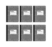 Oxford Composition Notebooks, School Supplies, Notebooks for School, Writing Journal, Wide Ruled Paper, 9-3/4 x 7-1/2 Inches, 100 Sheets, Black, 6 Pack (63764)