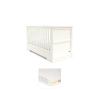 Oxford Cotbed & Essential Airflow Pocket Spring Mattress Bunlde - White White