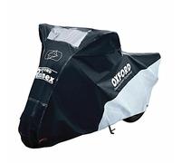 Oxford Covers Rainex Waterproof Outdoor Motorcycle Cover Medium Motorbike Rain & Dust (Medium), Silver Black