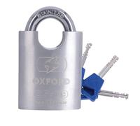 Oxford CS-12 Stainless Steel Marine Proof Padlock - 5 year warranty - Silver, 60mm