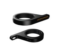 Oxford DarkTurner - Motorcycle Sequential Fork Mounted Indicators. EL367, Black