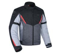 Oxford Delta Motorcycle Textile Jacket, black-grey-red, size S