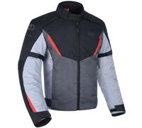 Oxford Delta Waterproof Textile Motorcycle Motorbike Jacket - Black / Grey / Red