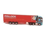 Oxford Diecast Collectable Model Mercedes Actros Curtainside Pollock 1:148 NMB002