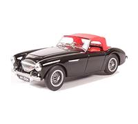 Oxford Diecast 1:43 Austin-Healey 100 BN1 Black_Red - Closed Collectable model AH1004