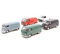 Oxford Diecast 1:76 5 Piece VW Van Set T1/T2/T3/T4/T5 Collectable model 76SET66