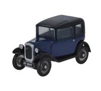 Oxford Diecast Austin Seven RN Saloon Light Royal Blue 1:76 Scale OO Gauge Diecast Car Vintage Car Enthusiasts, Model Collectors, Teenagers, Adults Unisex