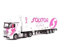 Oxford Diecast Model Mercedes Actros SSC Fridge Solstor 1:76 Pink Ribbon Foundation 76MB005