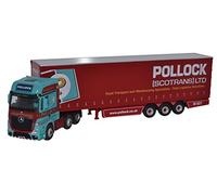 Oxford Diecast 1:76 Mercedes MP4 GSC Actros Curtainside Pollock Collectable model 76MB002