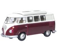 Oxford Diecast 1:76 VW T1 Camper Titan Red/Beige Grey Collectable model 76VWS010