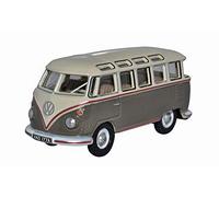 Oxford Diecast Collectable Model VW T1 Samba Bus 1:76 Mouse Grey/Pearl White 76VWS009