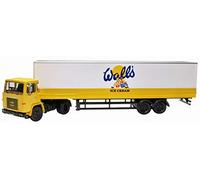 Oxford Diecast 76SC110004 Scania 110 40ft Box Trailer Walls Ice Cream