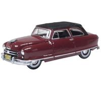 Oxford Diecast 1:87 1950 Nash Rambler Custom Landau Convertible (Closed) Sunset Maroon Collectable model 87NR50003