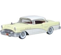 Oxford Diecast 1:87 1955 Buick Century Condor Yellow/Dover White Collectable model 87BC55008